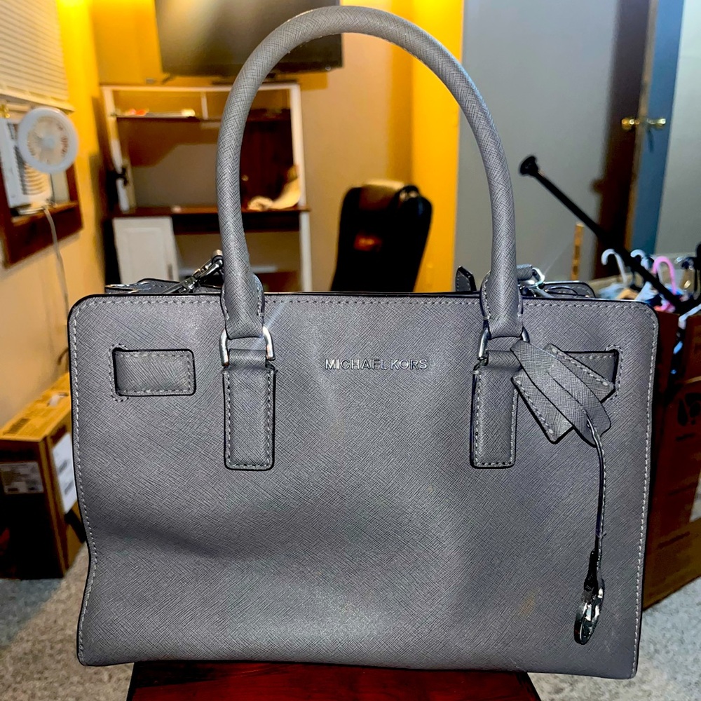Gray Michael Kors Purse